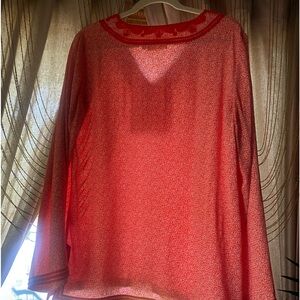 Tory Burch top coral. Size large
